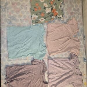 Garanimals & Honest Floral and Solid Kids Tee Set Of 5 Size 12M